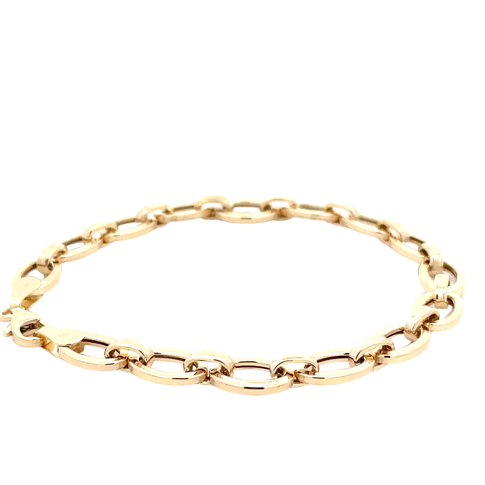 Yellow Gold Oval Link Bracelet  Gardiner Brothers   