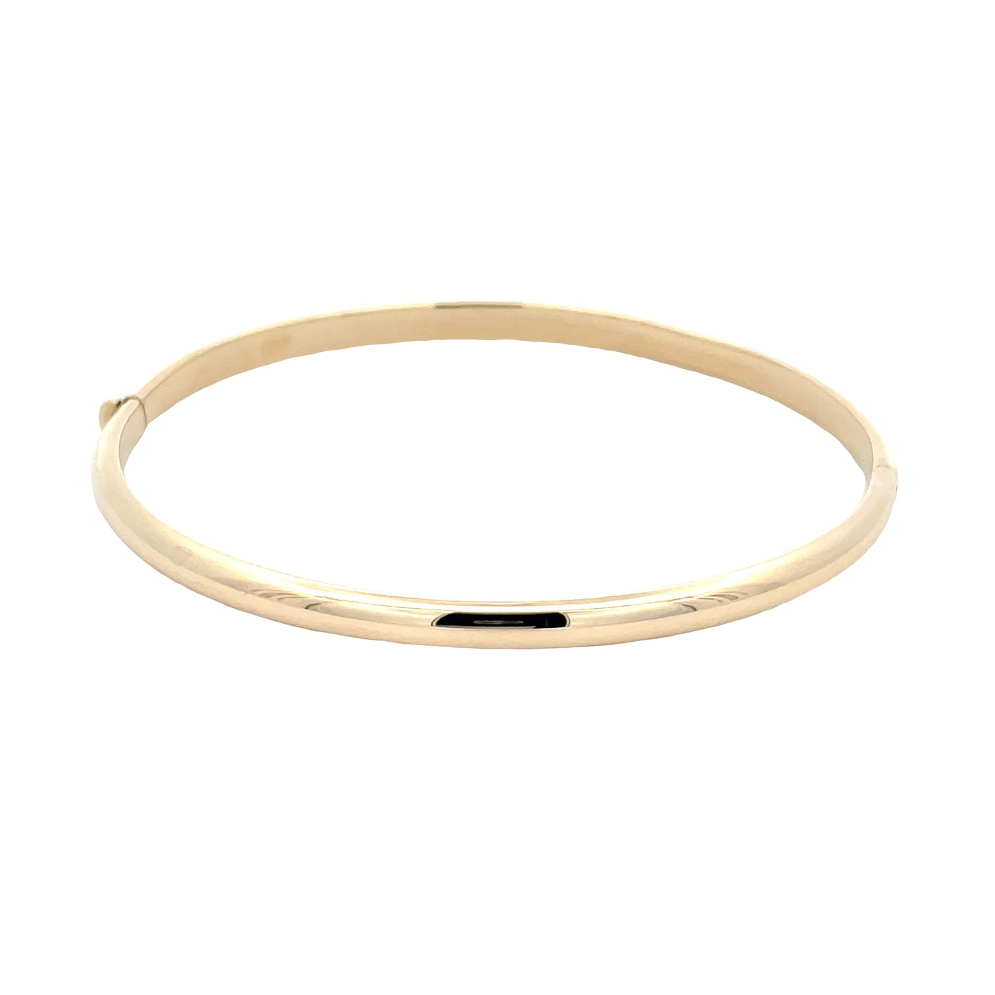 Yellow Gold 4mm "D" Shape Bangle  Gardiner Brothers   