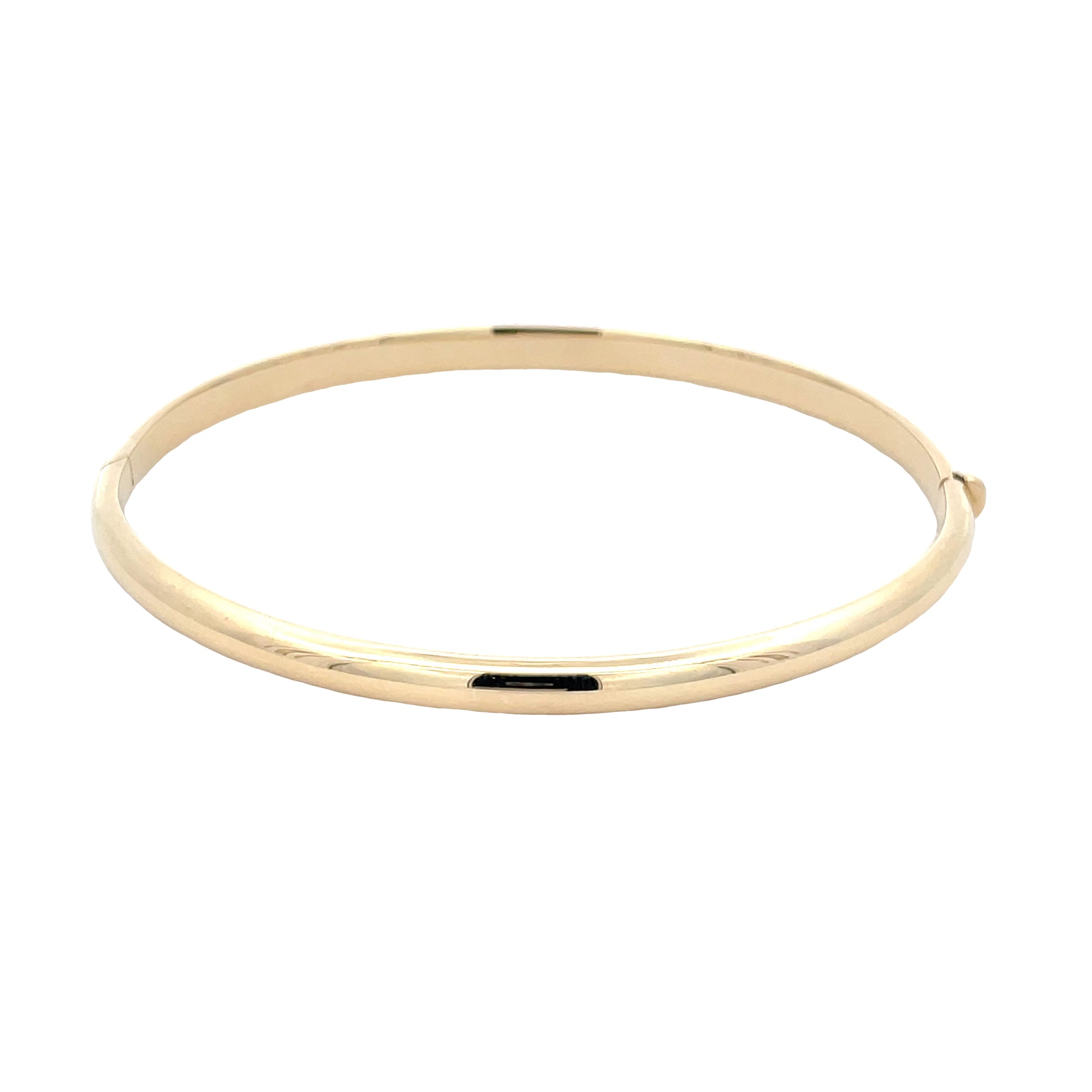 Yellow Gold 4mm "D" Shape Bangle  Gardiner Brothers   