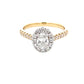 Oval Shaped Diamond Halo Cluster Style Ring - 0.94cts  Gardiner Brothers   