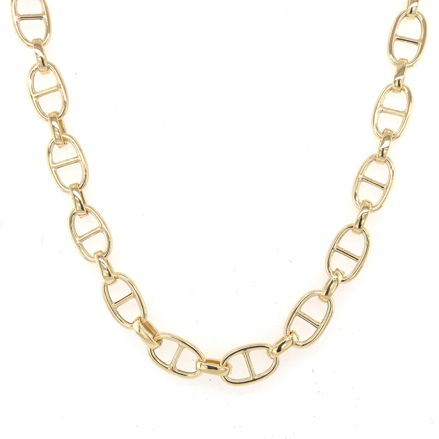Yellow Gold Rambo Link Necklace  Gardiner Brothers   