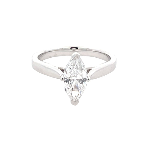 Marquise shaped diamond solitaire ring - 1.00cts  Gardiner Brothers   