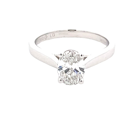 Lab Grown Oval Shaped Diamond Solitaire Ring - 1.05cts  Gardiner Brothers   