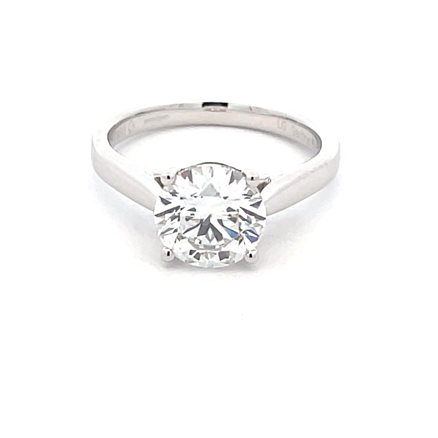Lab Grown Round Brilliant Cut Diamond Solitaire Ring - 2.10cts  Gardiner Brothers   
