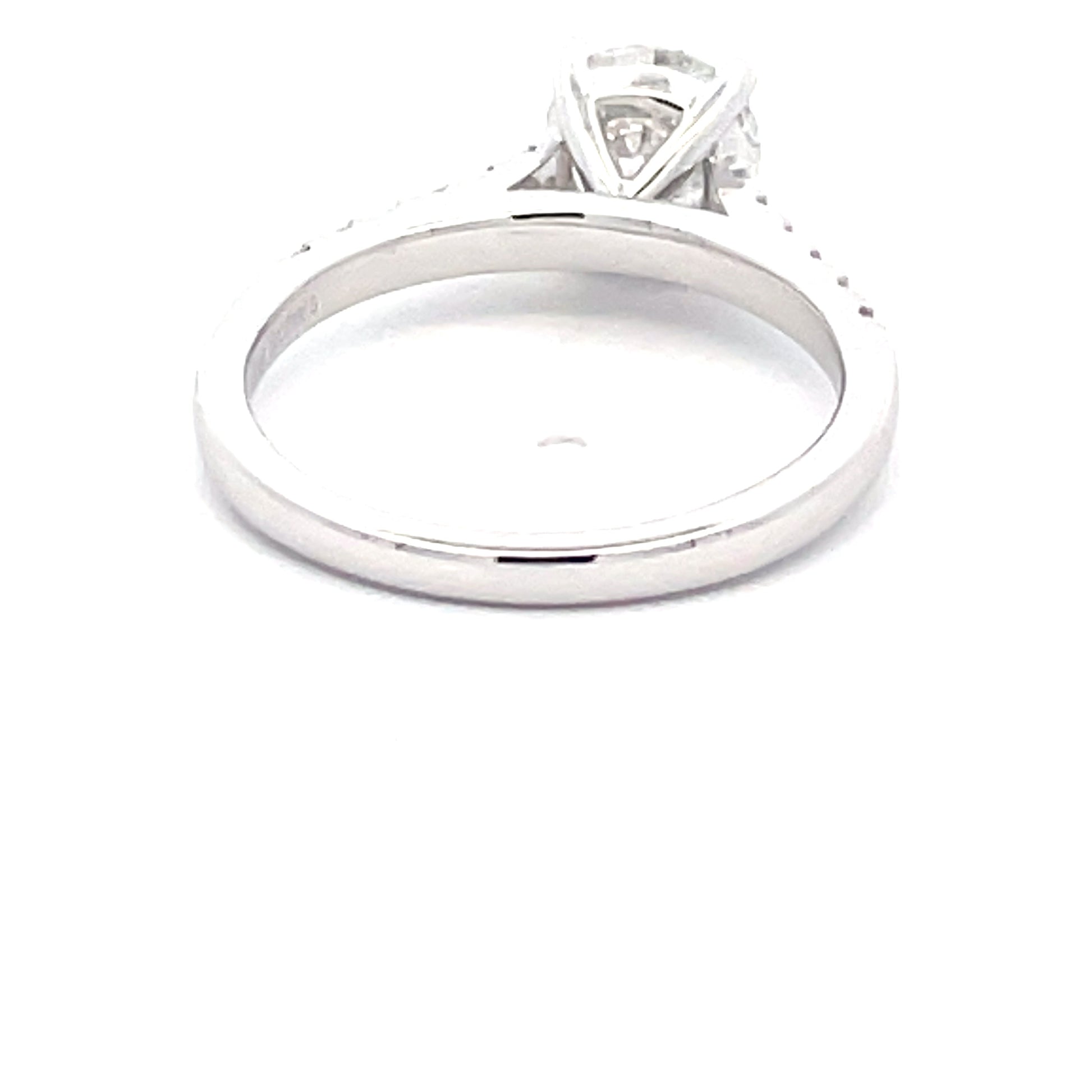Round Brilliant Cut Diamond Solitaire With Diamond Set Shoulders - 1.45cts  Gardiner Brothers   