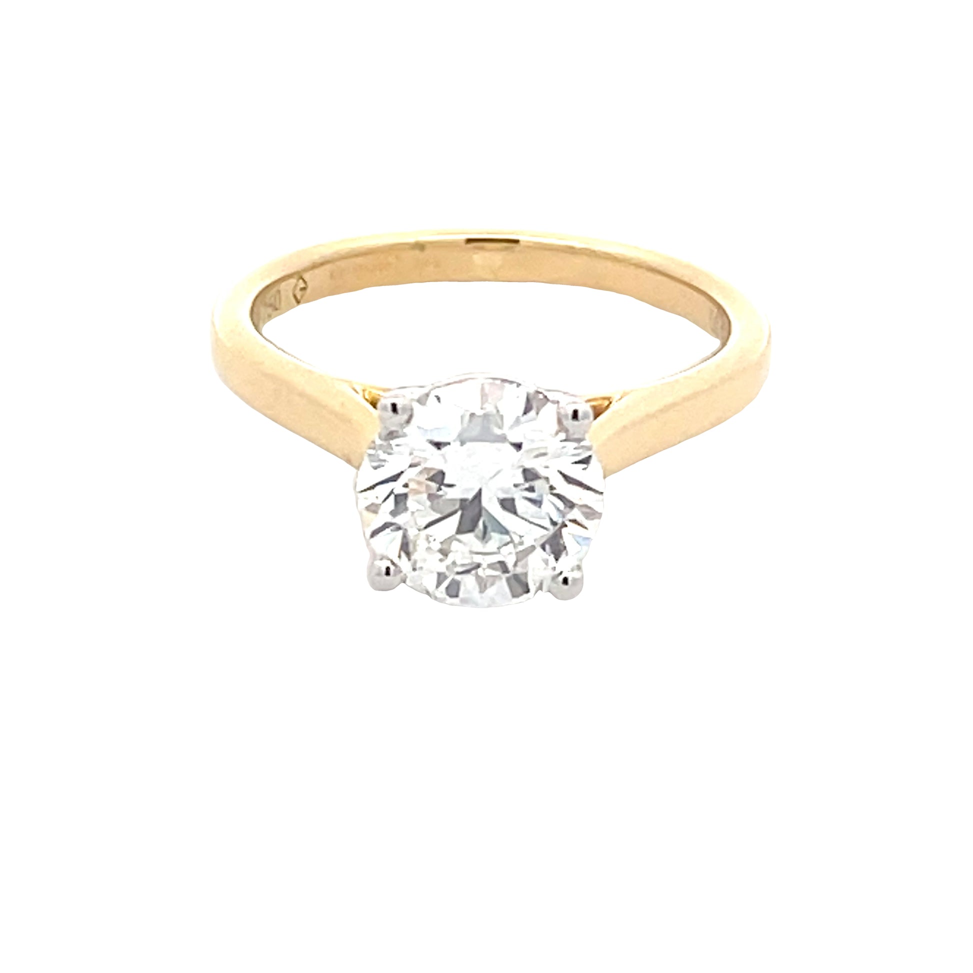 Lab Grown Round Brilliant Cut Diamond Solitaire Ring - 2.00cts  Gardiner Brothers   