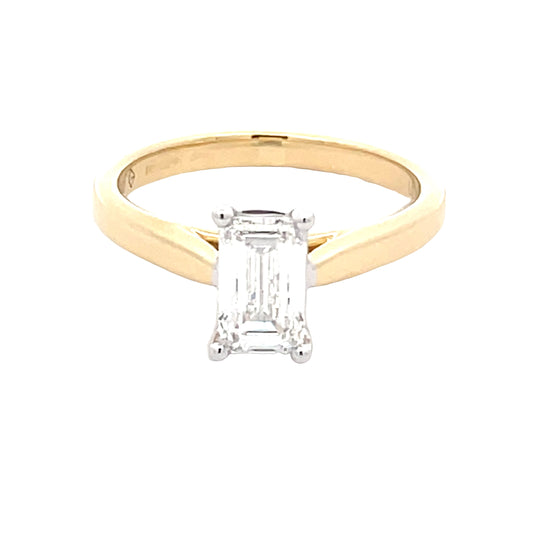 Lab Grown Emerald Cut Diamond Solitaire Ring - 1.00cts  Gardiner Brothers   