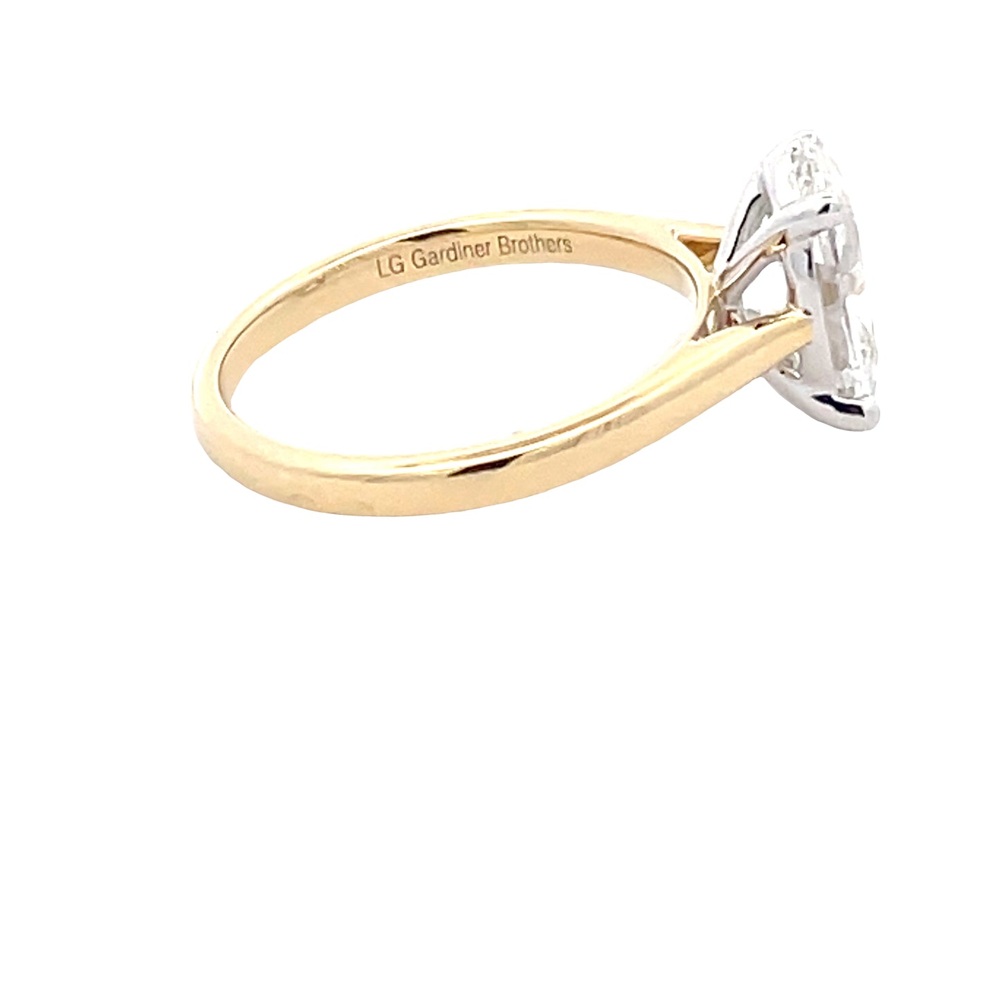 Lab Grown Oval Shaped Diamond Solitaire Ring - 2.09cts Gardiner Brothers