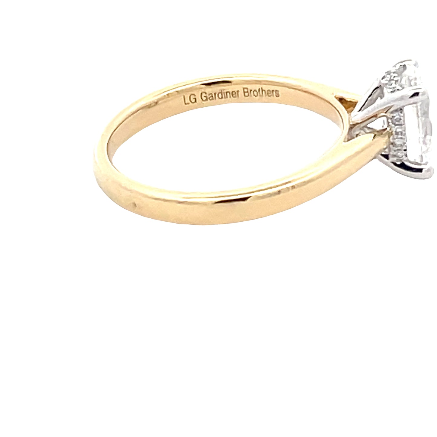 Lab Grown Oval Solitaire Ring With A Hidden Halo - 1.28cts  Gardiner Brothers   
