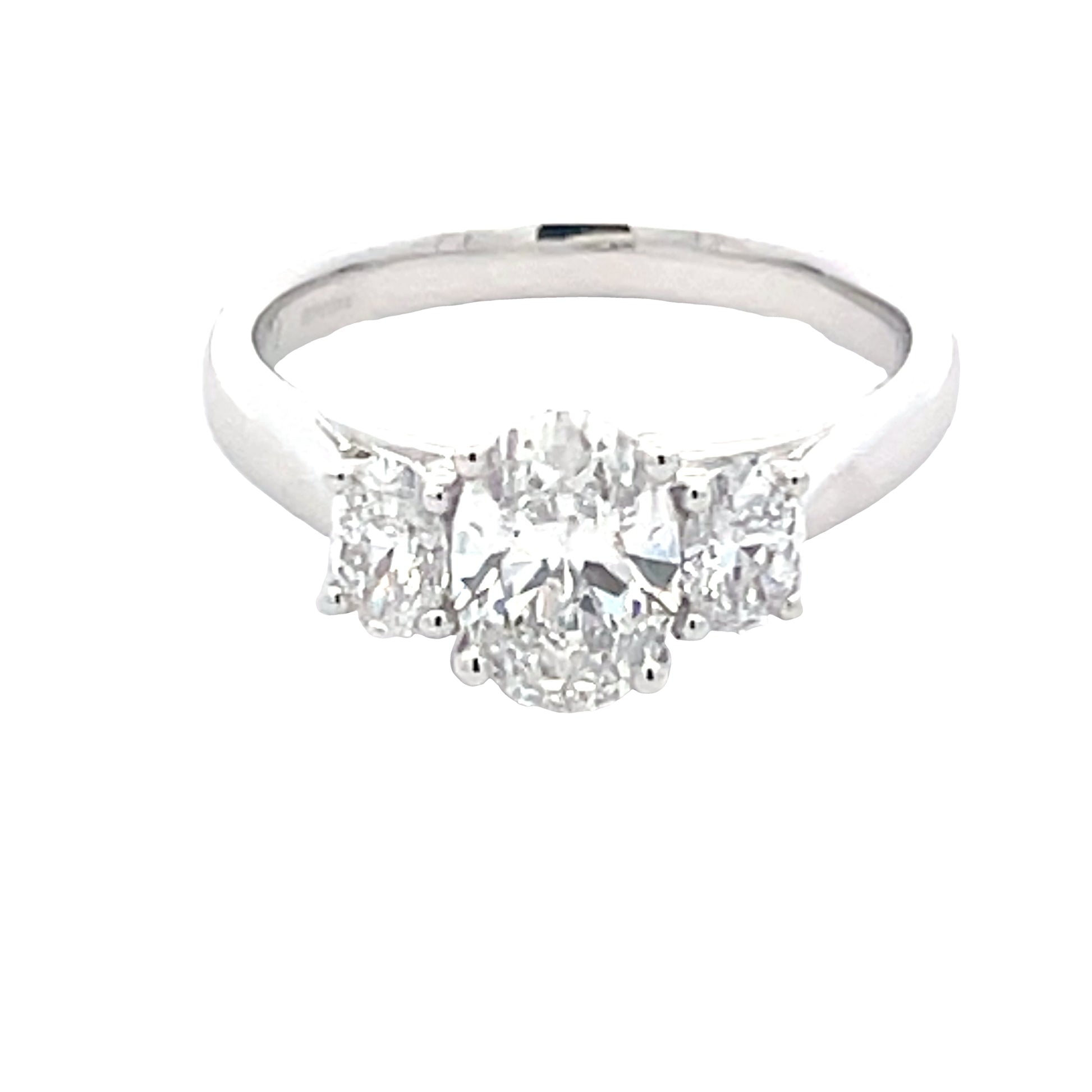 Lab Grown Oval Shaped Diamond 3 Stone Ring - 1.41cts  Gardiner Brothers   