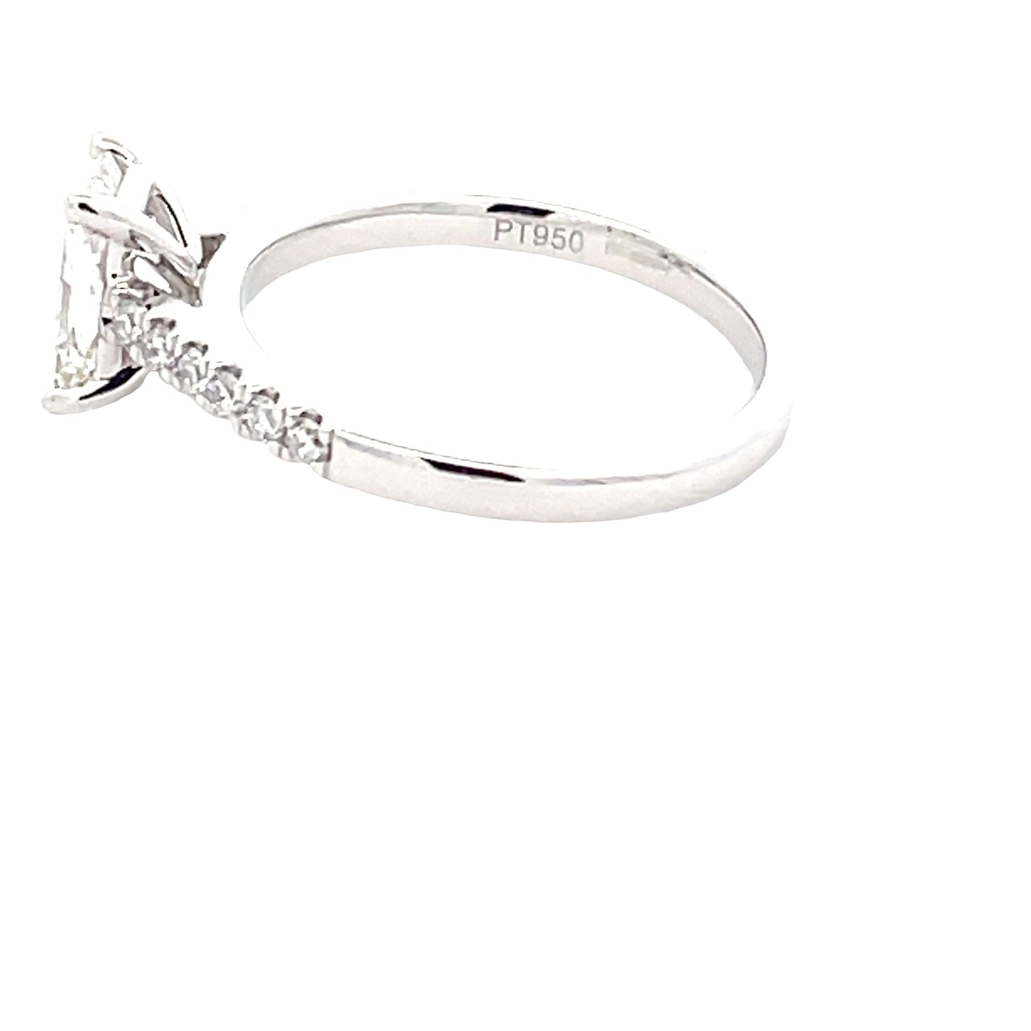 Radiant Cut Diamond Solitaire Ring with diamond set shoulders - 1.28cts  Gardiner Brothers   