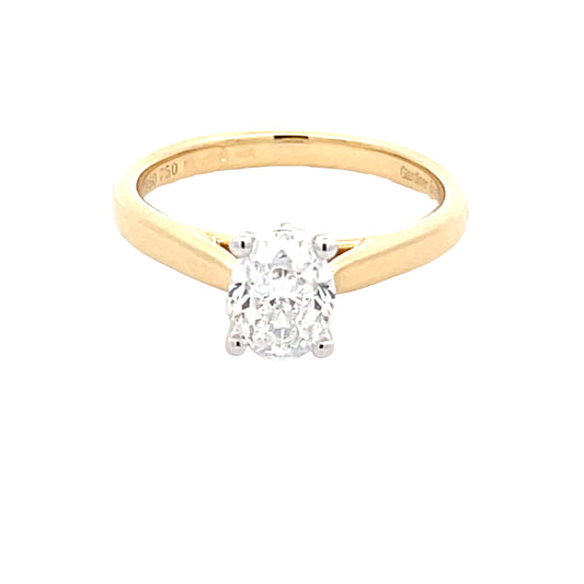 Oval Shaped Diamond Solitaire Ring - 1.01cts