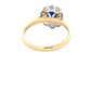 Oval Shaped Sapphire and Round Brilliant Cut Diamond Cluster Style Ring  Gardiner Brothers   