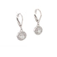White Gold Round Brilliant Cut Diamond Drop Halo Cluster Style Earrings  Gardiner Brothers   