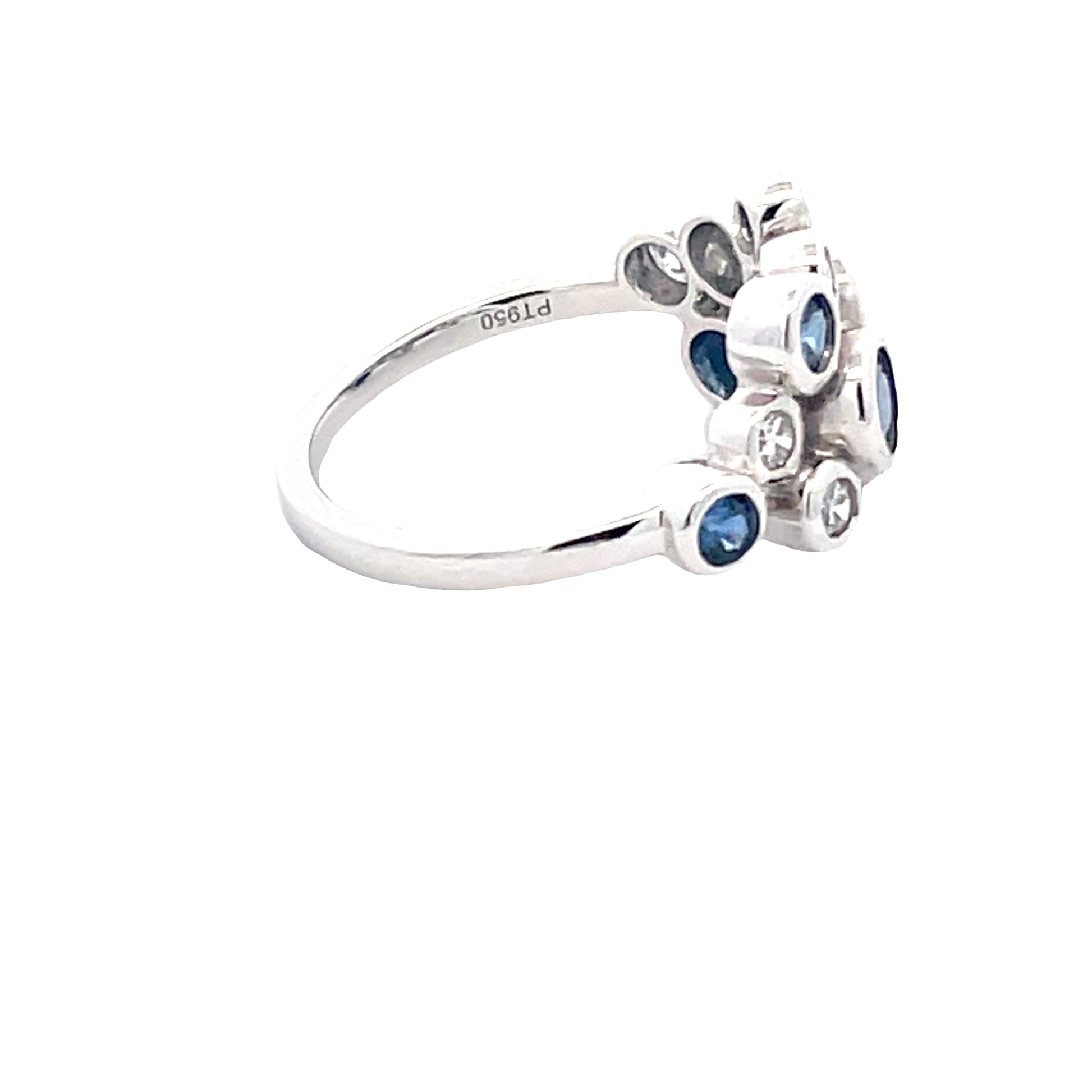 Sapphire and Diamond Bubble style ring  Gardiner Brothers   