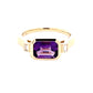 Amethyst and baguette cut diamond dress ring  Gardiner Brothers   