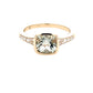 Green Amethyst and round brilliant cut diamond dress ring  Gardiner Brothers   