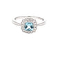 Aquamarine and round brilliant cut diamond vintage style dress ring  Gardiner Brothers   