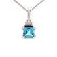 Step-cut Topaz and round brilliant cut diamond pendant  Gardiner Brothers   