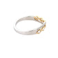 Platinum and yellow gold diamond set cross-over ring  Gardiner Brothers   