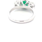 Oval Emerald and round brilliant cut diamond 3 stone ring  Gardiner Brothers   