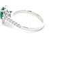 Pear Shaped emerald and round brilliant cut diamond halo cluster ring  Gardiner Brothers   