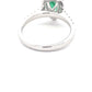 Pear Shaped emerald and round brilliant cut diamond halo cluster ring  Gardiner Brothers   