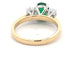 Oval Shaped Emerald and Oval Diamond 3 stone ring  Gardiner Brothers   