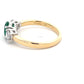 Oval Emerald and round brilliant cut diamond 3 stone ring  Gardiner Brothers   