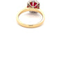 Octagonal Ruby with brilliant cut baguette cut diamond cluster ring  Gardiner Brothers   