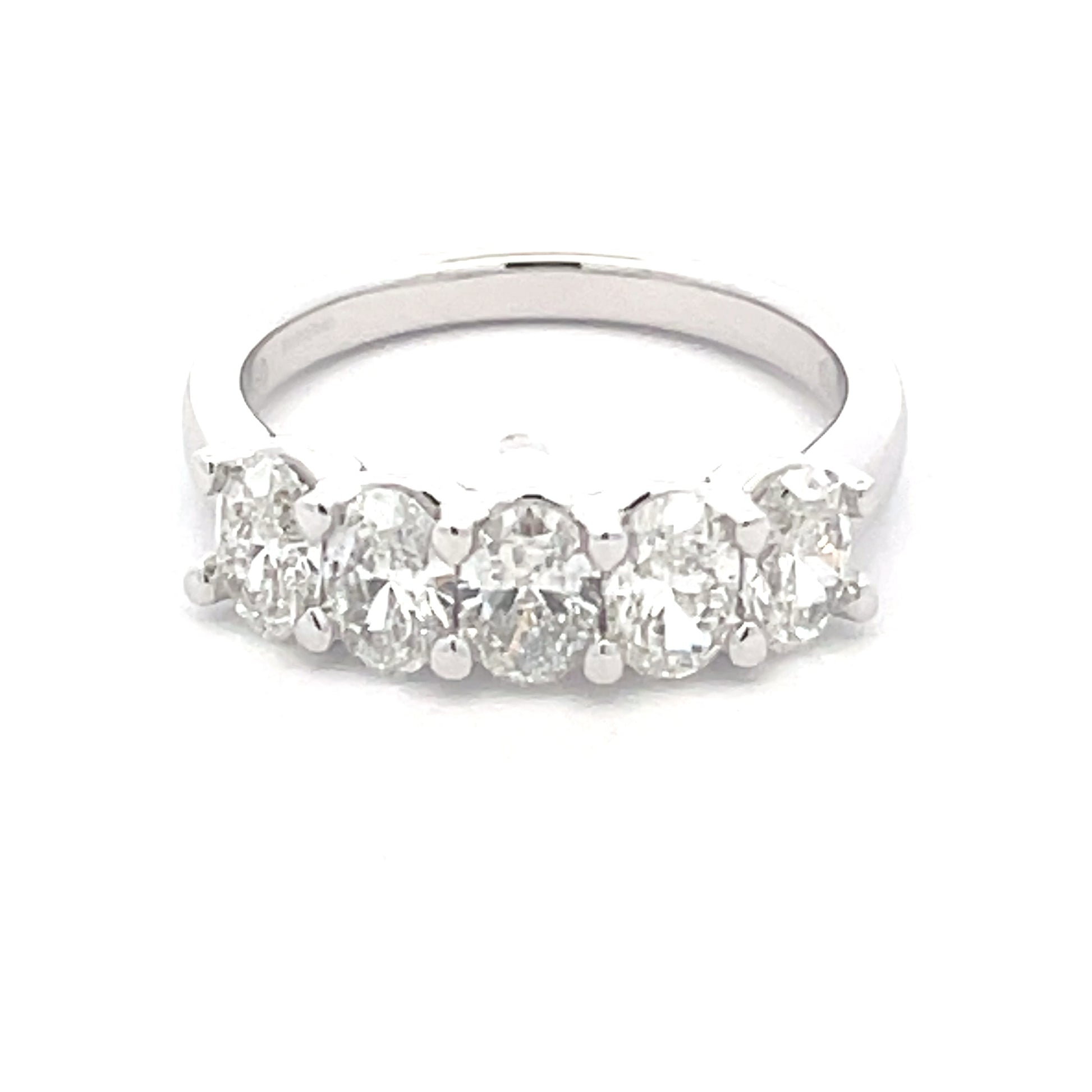 Oval Shaped Diamond 5 stone eternity style  ring - 1.56cts  Gardiner Brothers   