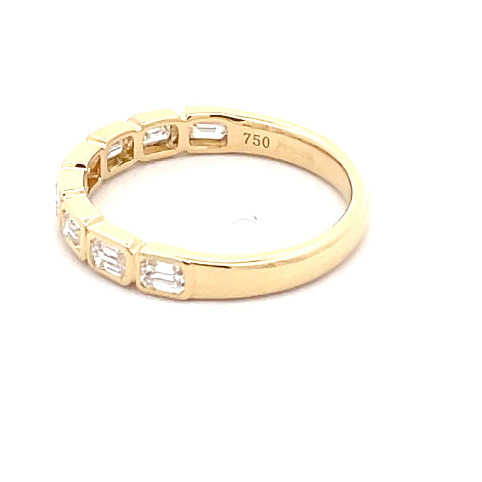 Emerald cut diamond 8 stone eternity style ring  Gardiner Brothers   