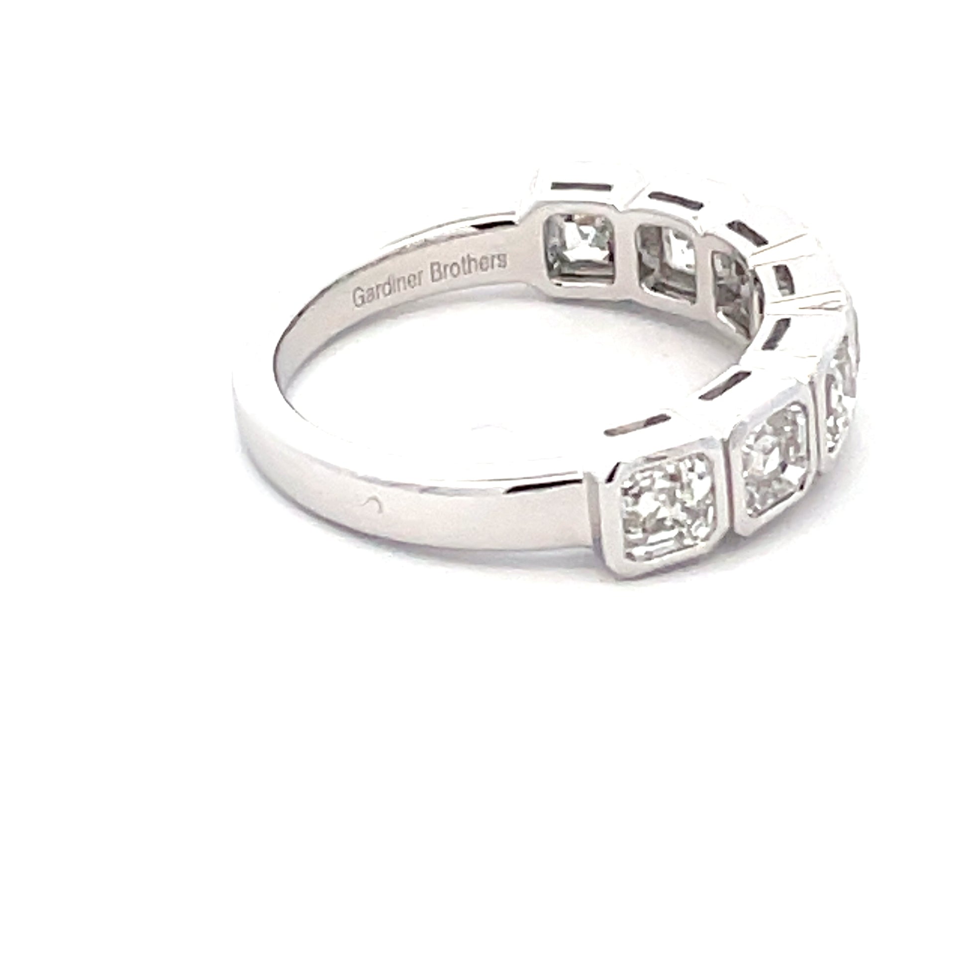 Asscher cut diamond 7 stone eternity ring - 2.12cts  Gardiner Brothers   