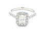 Radiant Cut Diamond Halo Cluster Style Ring - 1.37cts  Gardiner Brothers   