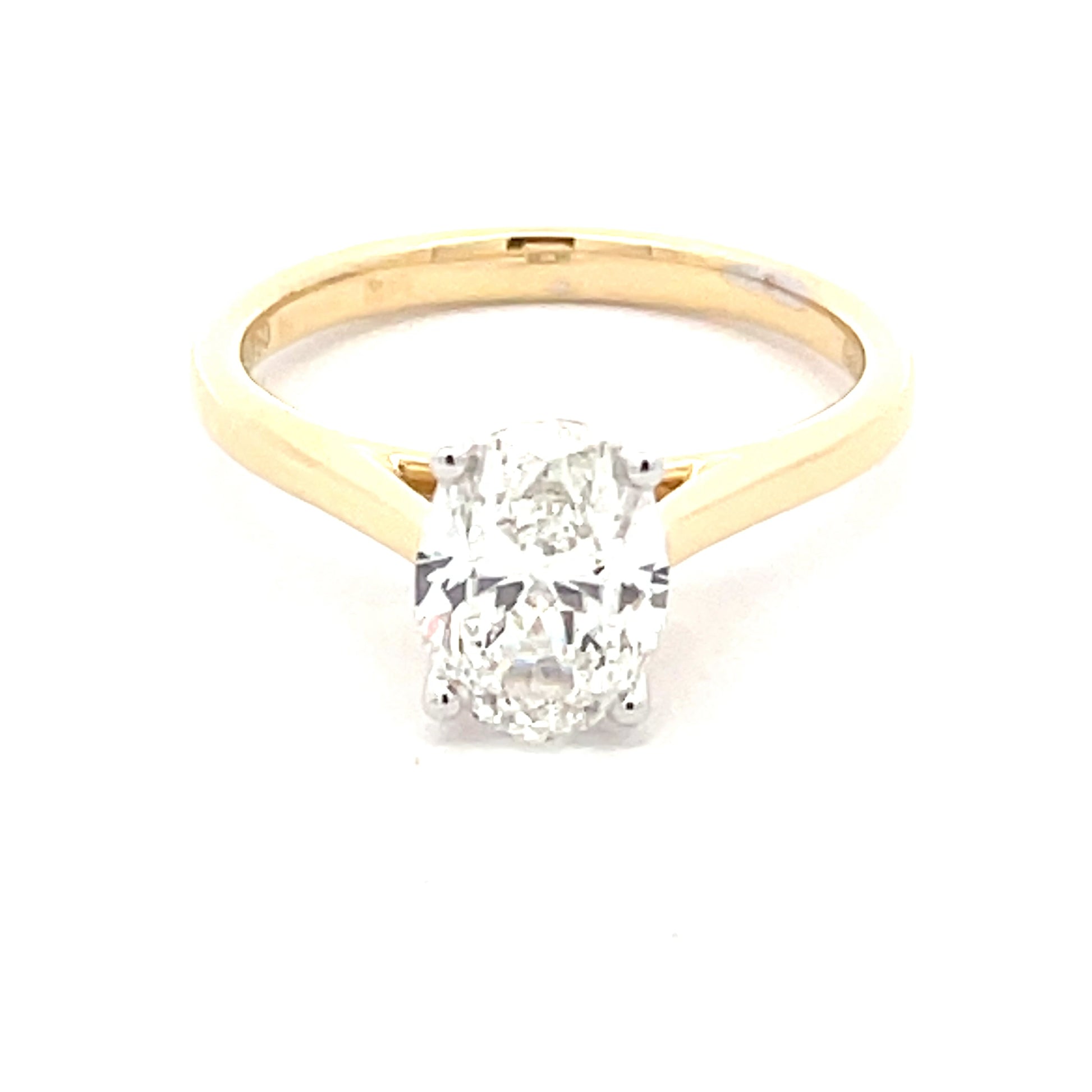 Oval Shaped Diamond Solitaire Ring - 1.51cts  Gardiner Brothers   