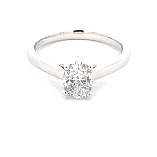 Oval Shaped Diamond Solitaire Ring - 0.90cts  Gardiner Brothers   