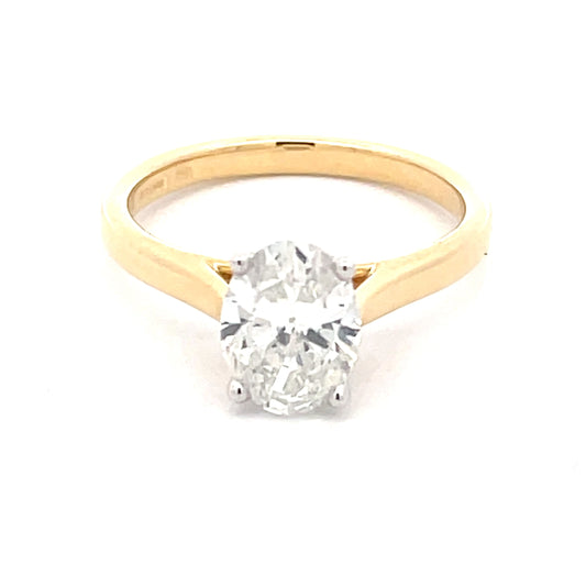 Oval Shaped Diamond Solitaire Ring - 1.51cts  Gardiner Brothers   