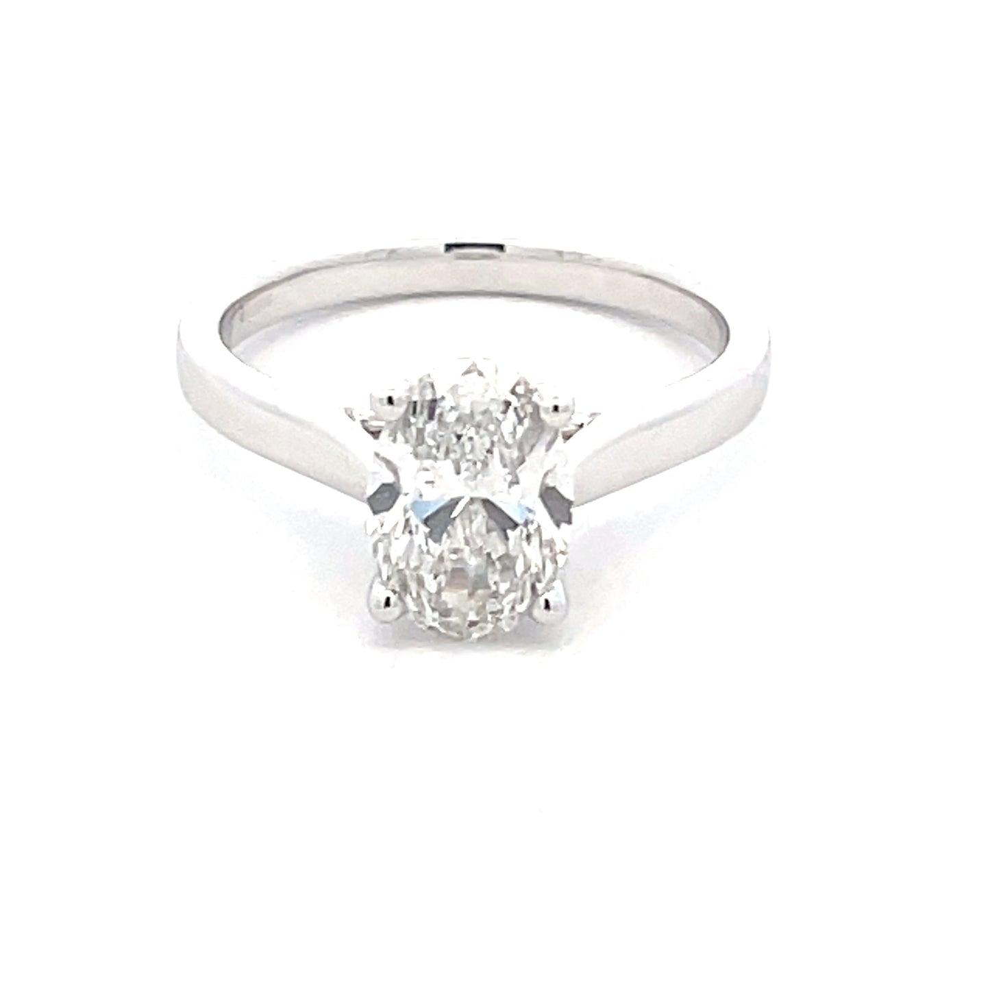 Lab grown Oval Shaped Diamond Solitaire Ring - 1.62cts  Gardiner Brothers   