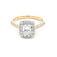 Cushion shaped diamond halo cluster style ring - 1.24cts  Gardiner Brothers   