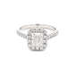 Radiant Cut Diamond Halo Cluster Style Ring - 1.51cts  Gardiner Brothers   