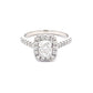 Cushion shaped diamond halo cluster style ring - 1.18cts  Gardiner Brothers   