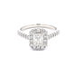 Radiant Cut Diamond Halo Cluster Style Ring - 1.17cts  Gardiner Brothers   