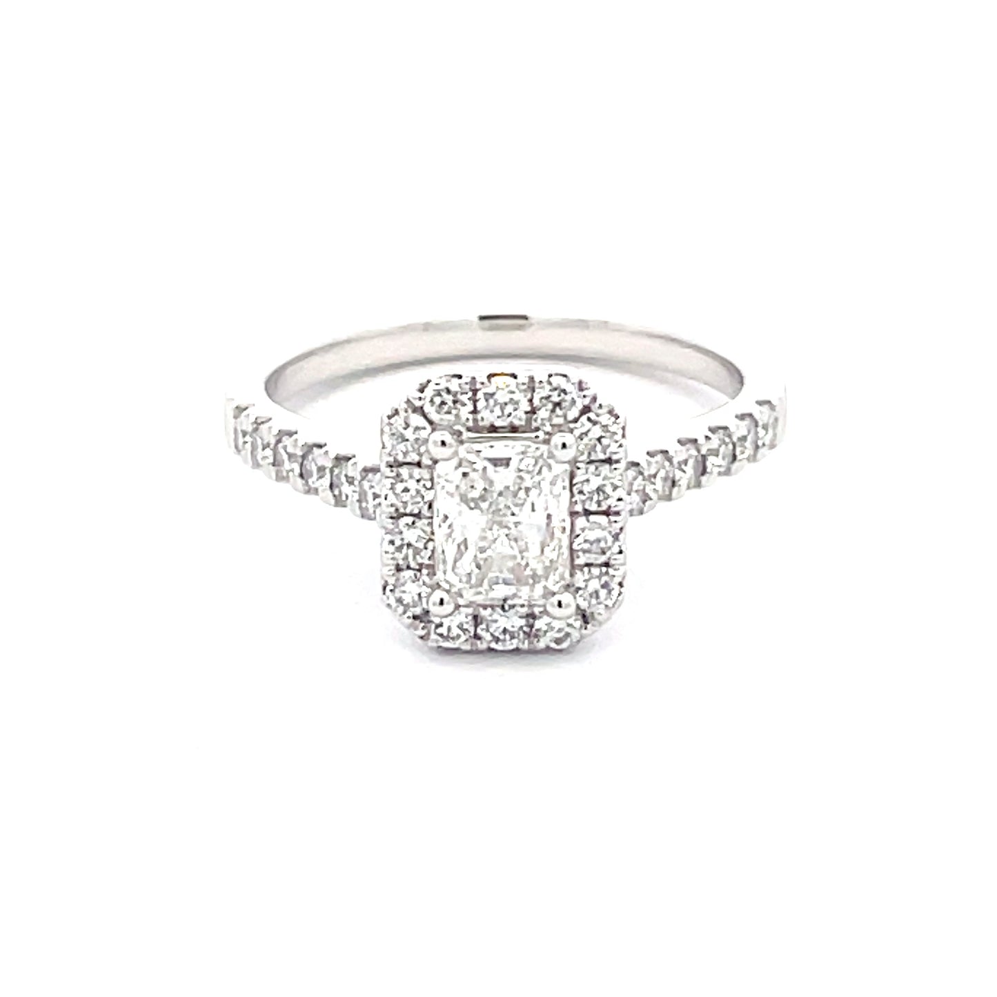 Radiant Cut Diamond Halo Cluster Style Ring - 1.17cts  Gardiner Brothers   