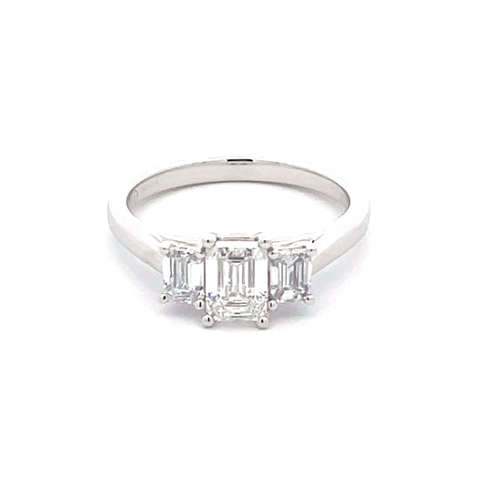 Lab Grown Emerald Cut Diamond 3 Stone Ring - 1.21cts  Gardiner Brothers   