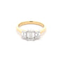 Lab Grown Emerald Cut Diamond 3 Stone Ring - 1.22cts  Gardiner Brothers   