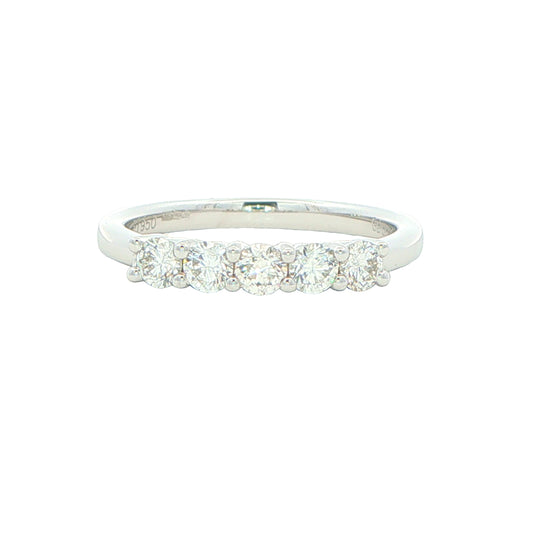 Round Brilliant Cut Diamond 5 Stone Ring - 0.50cts Gardiner Brothers