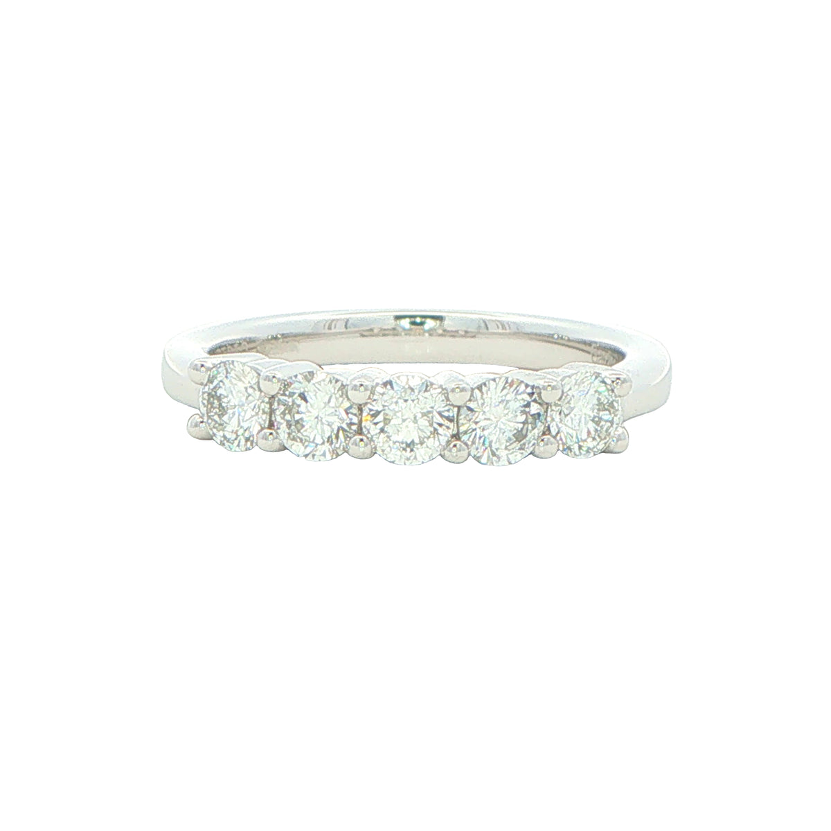 Round Brilliant Cut Diamond 5 Stone Ring - 0.75cts gardiner-brothers
