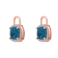 Nova diamond set earrings attachments set with a cushion shaped London Blue Topaz Gardiner Brothers