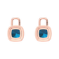 Nova diamond set earrings attachments set with a cushion shaped London Blue Topaz Gardiner Brothers