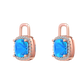 Nova diamond set earrings attachments set with a cushion shaped Swiss Blue Topaz Gardiner Brothers